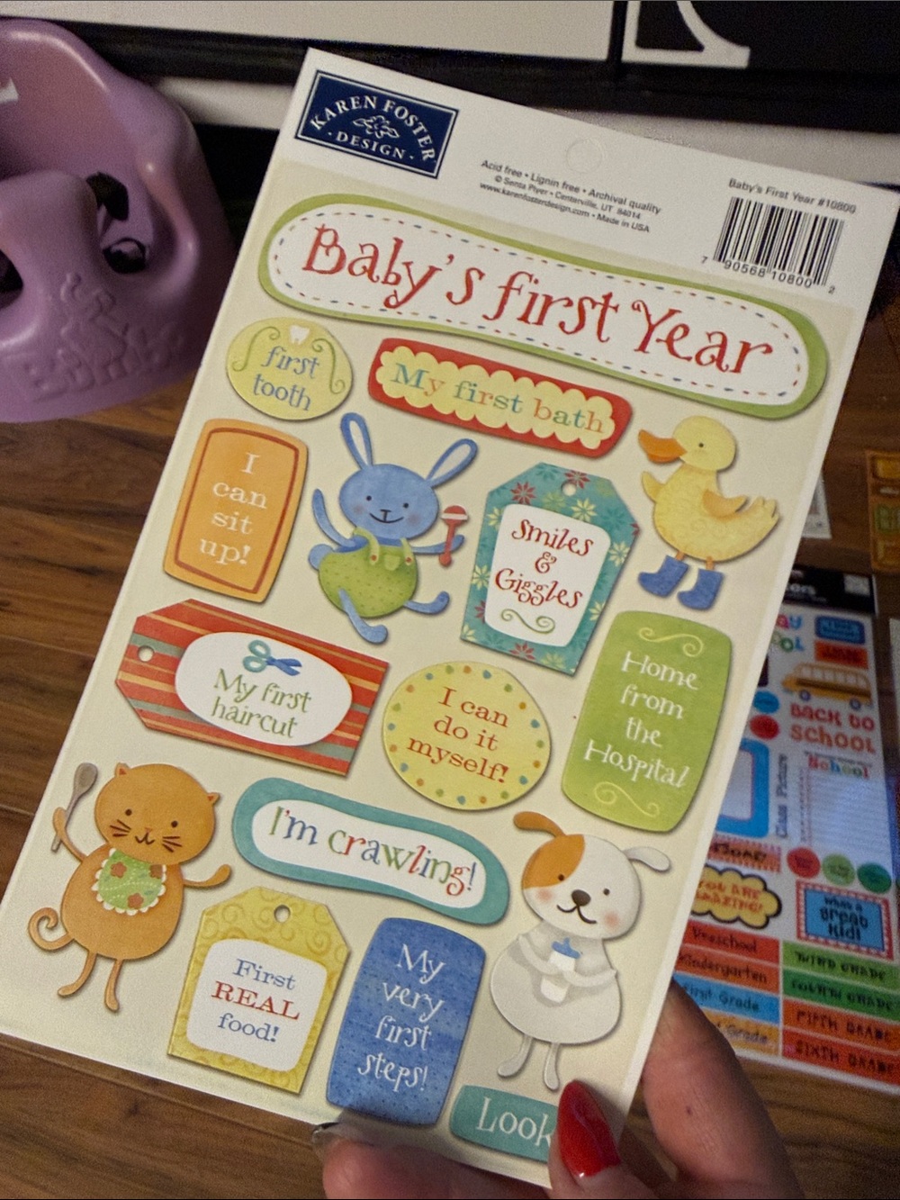 Y2K scrapbooking Baby & Kids Sticker Lot - Assorted Pastel and Bright Colors - Picture 5 of 16